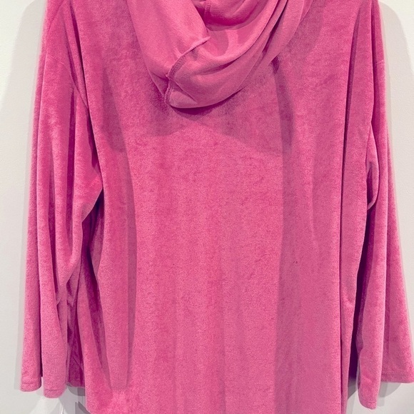 REBELLIOUS ONE Trendy Plus Size Loop Terry Hoodie Pink 2X, sweatshirt sweater - Picture 6 of 8